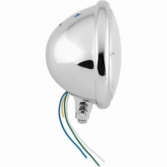 Biker's Choice Headlight (5-3/4" / Bottom Mount) (Chrome/Clear)