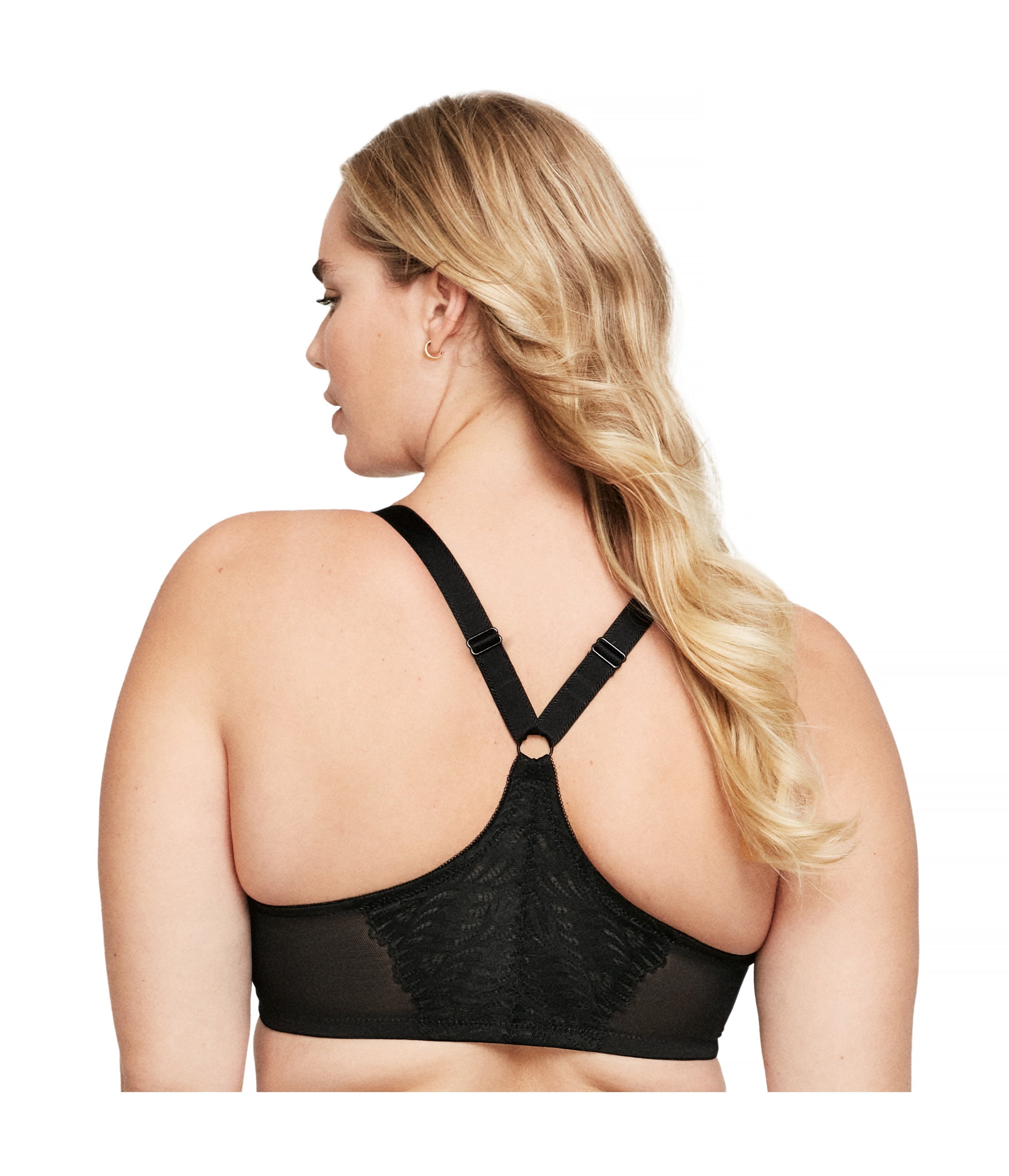 Glamorise Front-Closure T-Back WonderWire Underwire Bra 1246 (Women's & Women's Plus)