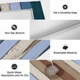 thumbnail image 6 of Blue Brown Outdoor Rug for Patio/Deck/Porch, Non-Slip Large Area Rug 5 x 7 Ft, Farmhouse Wood Grain Vintage Vertical Striped Indoor Outdoor Rugs Washable Area Rugs, Camping Rug Carpet Runner, 6 of 8