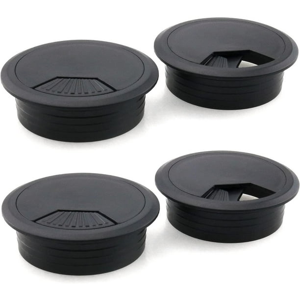 4 Uds. Organizador de cables de escritorio para PC de oficina, ojal de escritorio negro, cubierta de Cable ajustable, ojales de Cable, cubierta de agujero