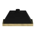 thumbnail image 5 of Forno Vittorio 48-Inch Wall Mount Range Hood, Black with Antique Brass Trim, 424 CFM Airflow, Dishwasher-Safe Baffle Filters, Remote Control, 3-Speed Fan, Bright LED Lighting., 5 of 5