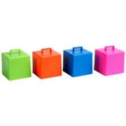 Creative Balloons Mfg. Inc SE33Cube Weight 65 g Balloon Weight Neon Asst, Hot Pink, Lime Green, Bright Orange, Turquoise, 10 Piece