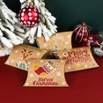 thumbnail image 4 of Caja de almohada de papel Kraft de 10 piezas, bolsas de dulces de Navidad, caja de regalo de Papá Noel, decoración de fiesta de Papá Noel, 2024, 4 of 4