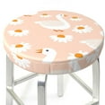thumbnail image 3 of Honeii Geese and Flower Bar Stool Covers – Perfect Fit for 12" to 14" Round Stools, Crease-Resistant, Stretchy, Washable & Dustproof Seat Slipcovers-14 inch, 3 of 7