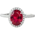 thumbnail image 2 of Ruby Gemstone Ring, AAA Natural Ruby & CZ Tiny Ring, July Birthstone, Halo Ring, Womens Ring, Gold Micron Ring, 925 Sterling Silver, Dainty Ring, Anniversary, Christmas Gift, Statement Ring, 2 of 5
