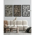 thumbnail image 6 of 16x24in Black Framed Boho Vintage Flower Framed Wall Art for Office Dining Room Hallway Prints Modern Elegant Abstract Design Home Decor, 6 of 8
