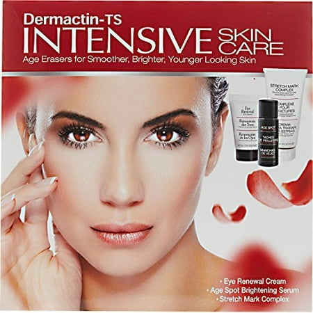 Dermactin-TS Intensive Skin Care Kit - Includes: Age Spot Serum, Stretch-Mark Complex, Eye Renewal Cream - Age Erasers for Smoother, Brighter Younger Looking