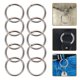 thumbnail image 4 of 10 llaveros planos de metal con forma de círculo dividido para hacer llaveros., 4 of 7