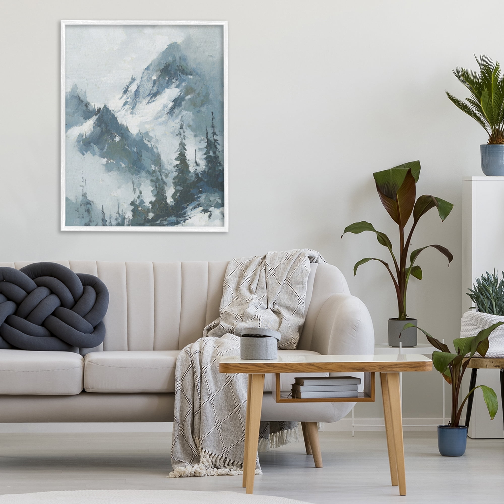 Stupell Industries Frozen Majesty Mountains White Framed Giclee Art, design by Svetlana Aleynikova