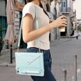 thumbnail image 3 of Case for Samsung Galaxy Tab S9 FE 10.9 Inch/S9 11 Inch 2023 (SM-X710/X716), Folio Stand PU Leather Crossbody Cover with Pencil Holder+Card Slots Wallet Case with Shoulder Strap+Hand Strap, Blue, 3 of 10