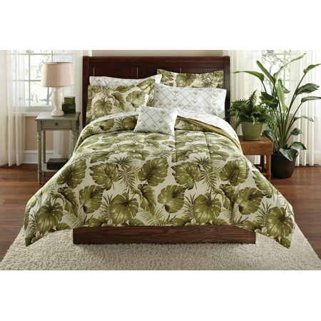 - Mainstays Palm Grove Bed in a Bag Coordinated Bedding, Queen