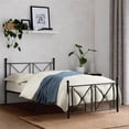 thumbnail image 2 of Home Elegance 2047FBK-1 39.5 x 25.75 in. Full Size Mardelle Metal Platform Bed - Black, 2 of 4
