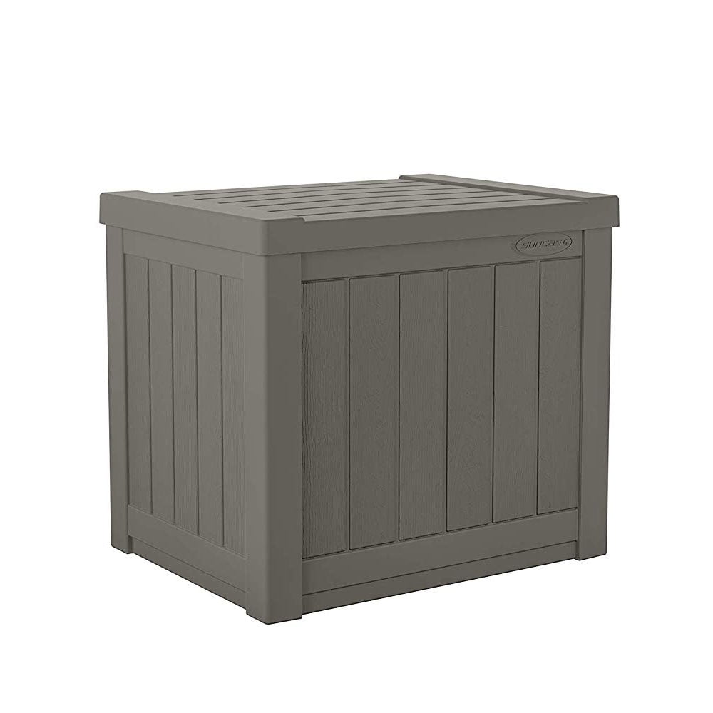 Suncast 22 Gallon Small Outdoor Resin Deck Storage Box for Patio