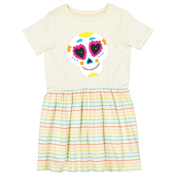 Inktastic Decorated Skull Girls Toddler Dress
