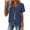 Navy, variant on Ashirexll Short Sleeve Shirts for Women, Textured Button Slim Short Sleeve Casual Solid Color Top