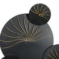 thumbnail image 4 of DecMode Black Metal Plate Wall Decor with Gold Accents, 4 of 8
