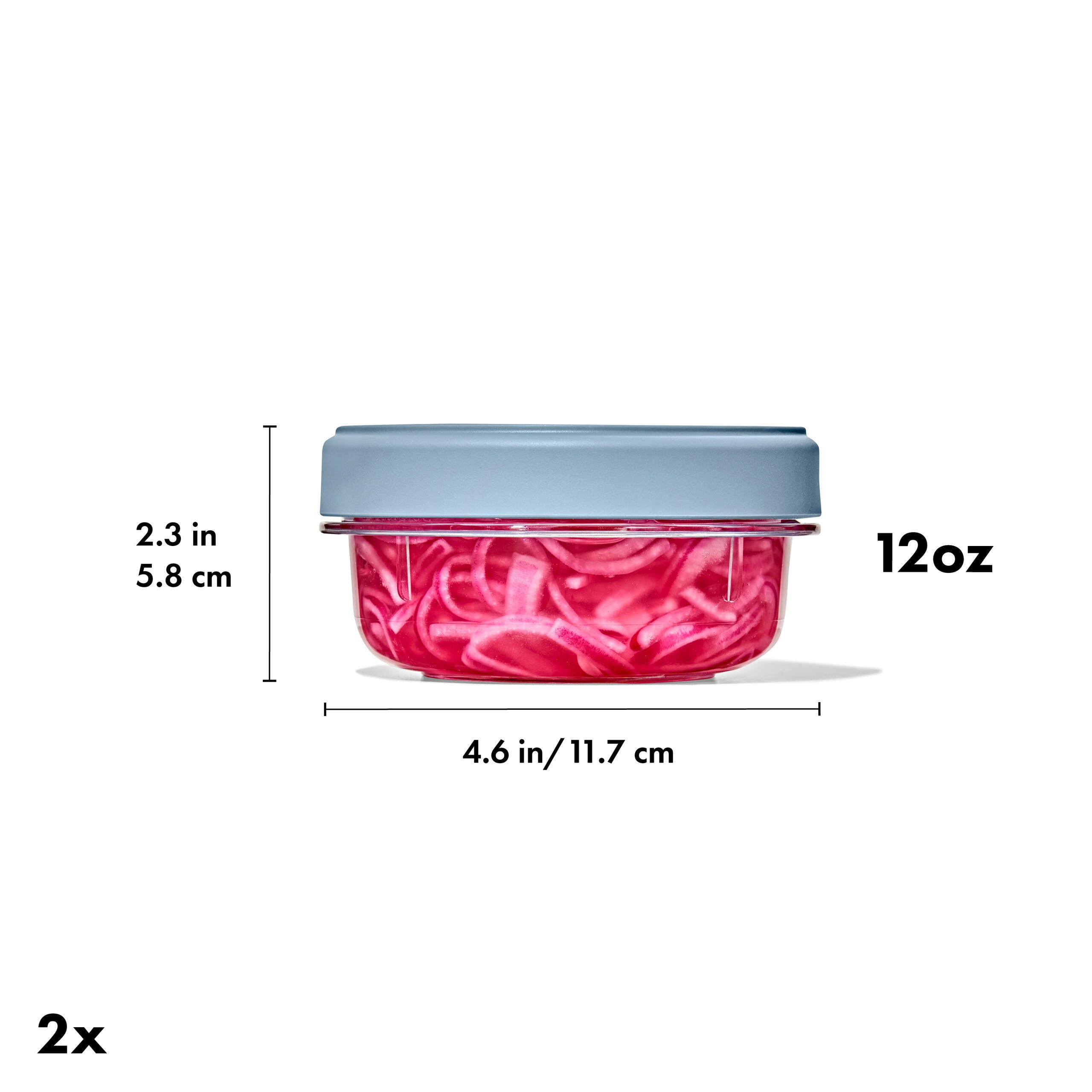 OXO Twist & Stack 12-oz Lunch Prep Container, 2-Pack, Ocean Blue
