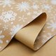 thumbnail image 2 of Rollos de papel de regalo XCF de 10 m de copos de nieve blanco Kraft 100% reciclable, 2 of 4