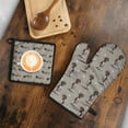 thumbnail image 5 of German Shorthaired Pointer Kitchen Oven Mitt and Pot Holder Sets 2 Pcs for Baking, Cooking and Grilling, Heat Resistant Up To 392 °F, 5 of 7