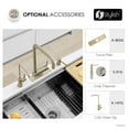 thumbnail image 4 of Stylish 14" Ht Single Handle Brushed Gold Pull Down Folding Kitchen Faucet K-151G, 4 of 11