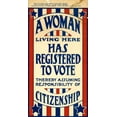 thumbnail image 2 of Vintage Apple Collection 19x32 Black Ornate Wood Framed with Double Matting Museum Art Print Titled - Woman Vote, 2 of 4