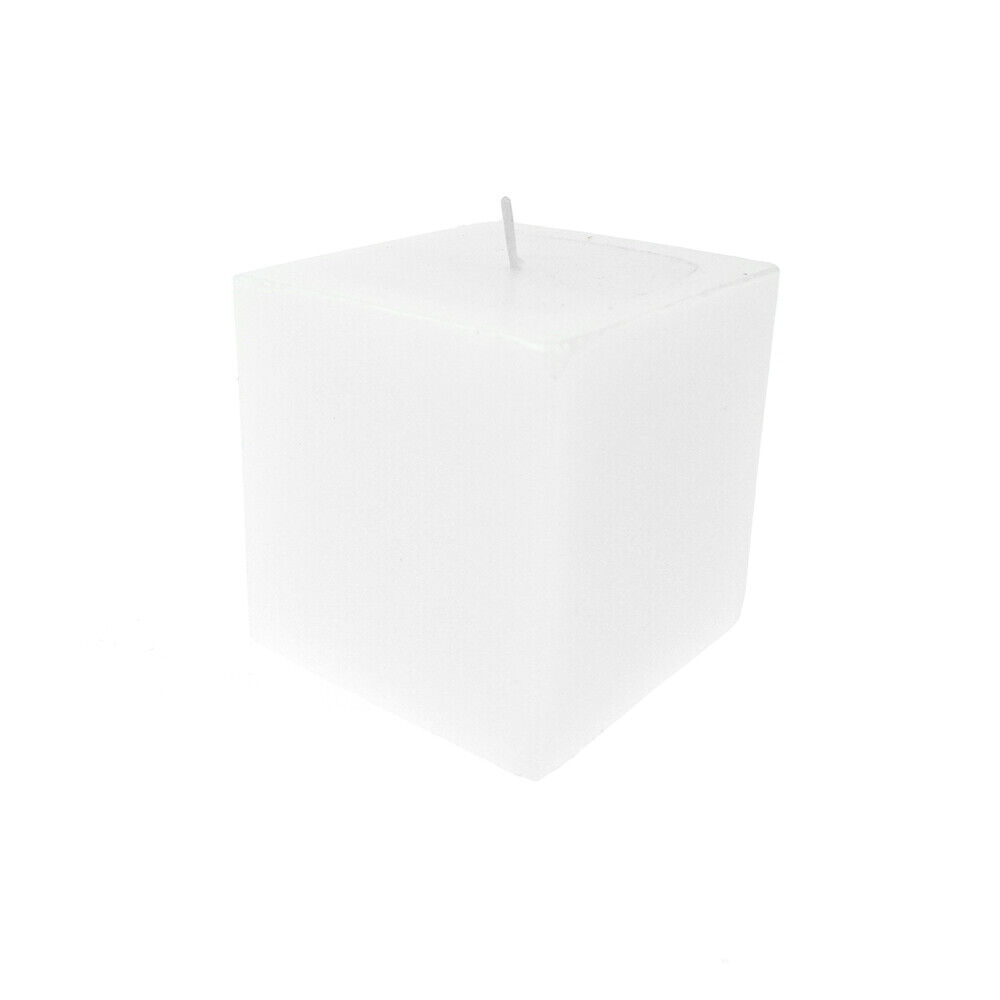 Square Unscented Pillar Candle, 3Inch