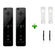 2 Pack Wii Remote with Motion Plus,with Silicone Case & Wrist Strap For Nintendo Wii /Wii U
