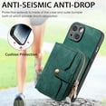 thumbnail image 2 of for iPhone 15 Plus Wallet Case, Crossbody Phone Purse with Card Holder for Women, Zipper PU Leather Carrying Cover Gift with Shoulder Strap Kickstand Anti-drop for iPhone 15 Plus - Green, 2 of 8
