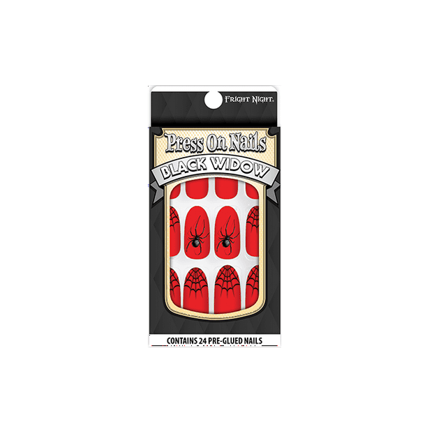 Halloween Fright Night Black Widow Nails Walmart Com Walmart Com