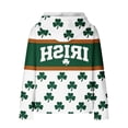 thumbnail image 3 of Oplxuo Womens St. Patrick's Day Clover Print Hoodie Casual Long Sleeve Sweatshirt Irish Shamrock Pullover Tops, 3 of 4