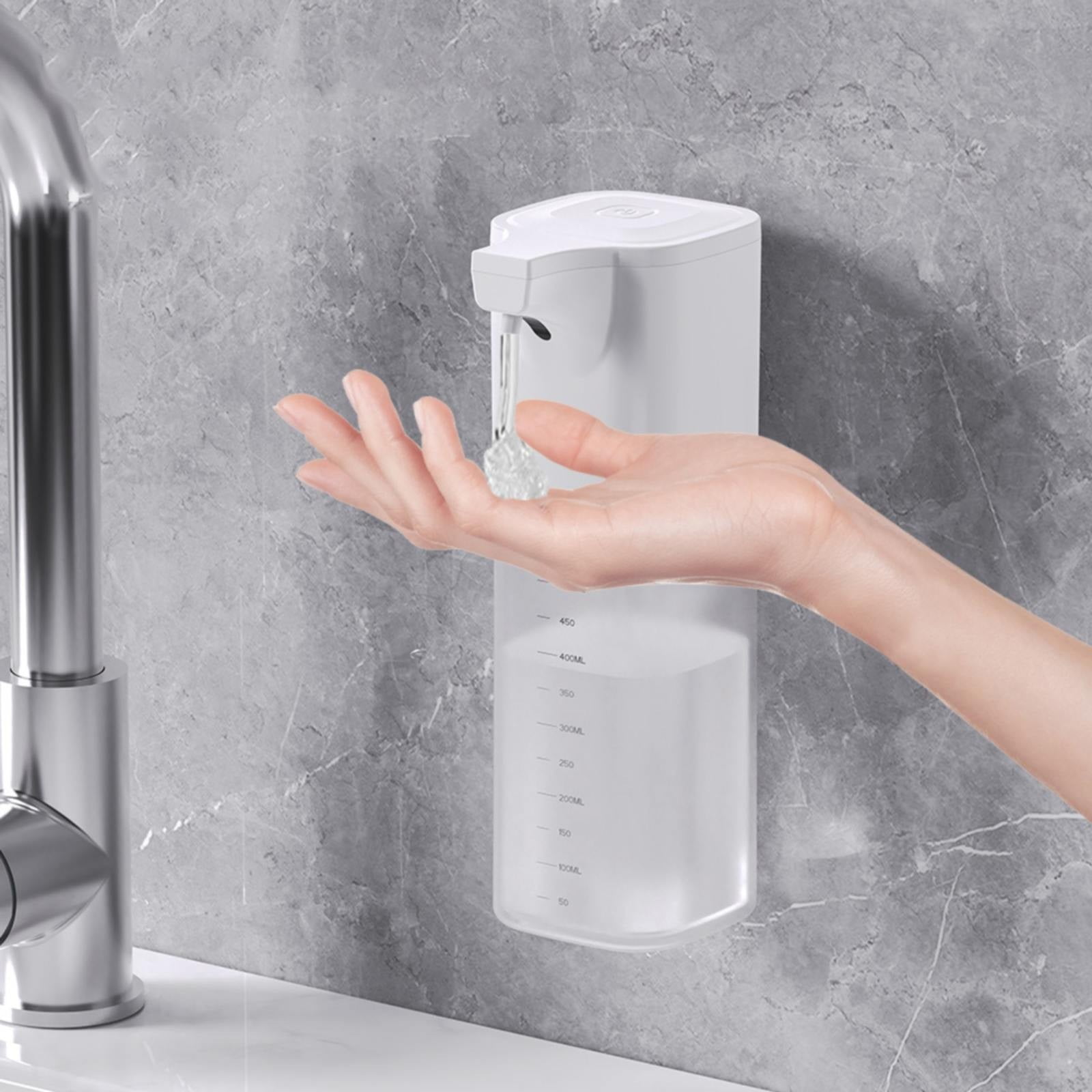 Mfigree Automatic Liquid Soap Dispenser Touchless Rechargeable 18.6oz/550ml With Wall Mount and 4 Adjustable Soap Hands Dish Soap Dispenser for Bathroom Kitchen