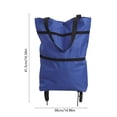 thumbnail image 3 of Foldable Wheeled Shopping Tote Bag Portable Rolling Grocery Cart With Wheels Expandable Reusable Carrier for Supermarket Market Picnic, 3 of 6