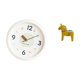 thumbnail image 5 of Reloj de pared redondo contemporáneo con números y escultura de caballo Dala sueco para decoración de estanterías, oficinas, salas de estudio, 5 of 8