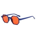 thumbnail image 2 of 1 Pair of Glasses Blue Retro Vintage Unisex Sunglasses Rapper Rhombic Shades Glasses, 2 of 2