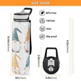 thumbnail image 3 of Gnomes Sports Water Bottle Portable Travel Mug 32oz BPA Free Leak Proof Straw Transparent Tritan for Gym Yoga Cycling Camping, 3 of 7