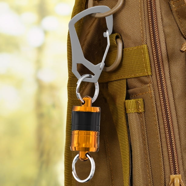Clip de liberación de llave magnética, antipérdida, accesorios para aparejos de pesca al aire libre, naranja Hebilla magnética de pesca