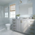 thumbnail image 2 of Ariel Taylor 61 In. Single Oval Sink Vanity With Carrara White Marble 0.75In Countertop In Grey, 2 of 11