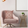 thumbnail image 4 of Ox Bay Ava 20" x 20" Rose/White Medallion Cotton Adult Decorative Throw Pillow, 4 of 11