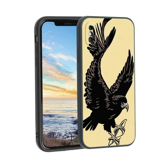 Birds-Eagle Phone Case, Degined for iPhone XS Case Men Women, Flexible Silicone Shockproof Case for iPhone XS