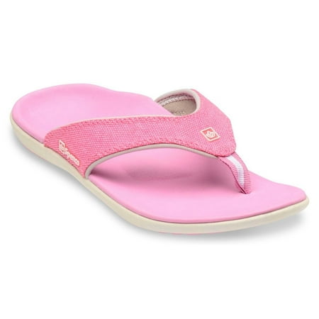 Spenco Yumi Canvas Pink Women's Total Support Sandals Thong Flip Flops