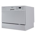 DELLA Countertop Compact Dishwasher Machine w/ 6 Wash Cycles, Silver