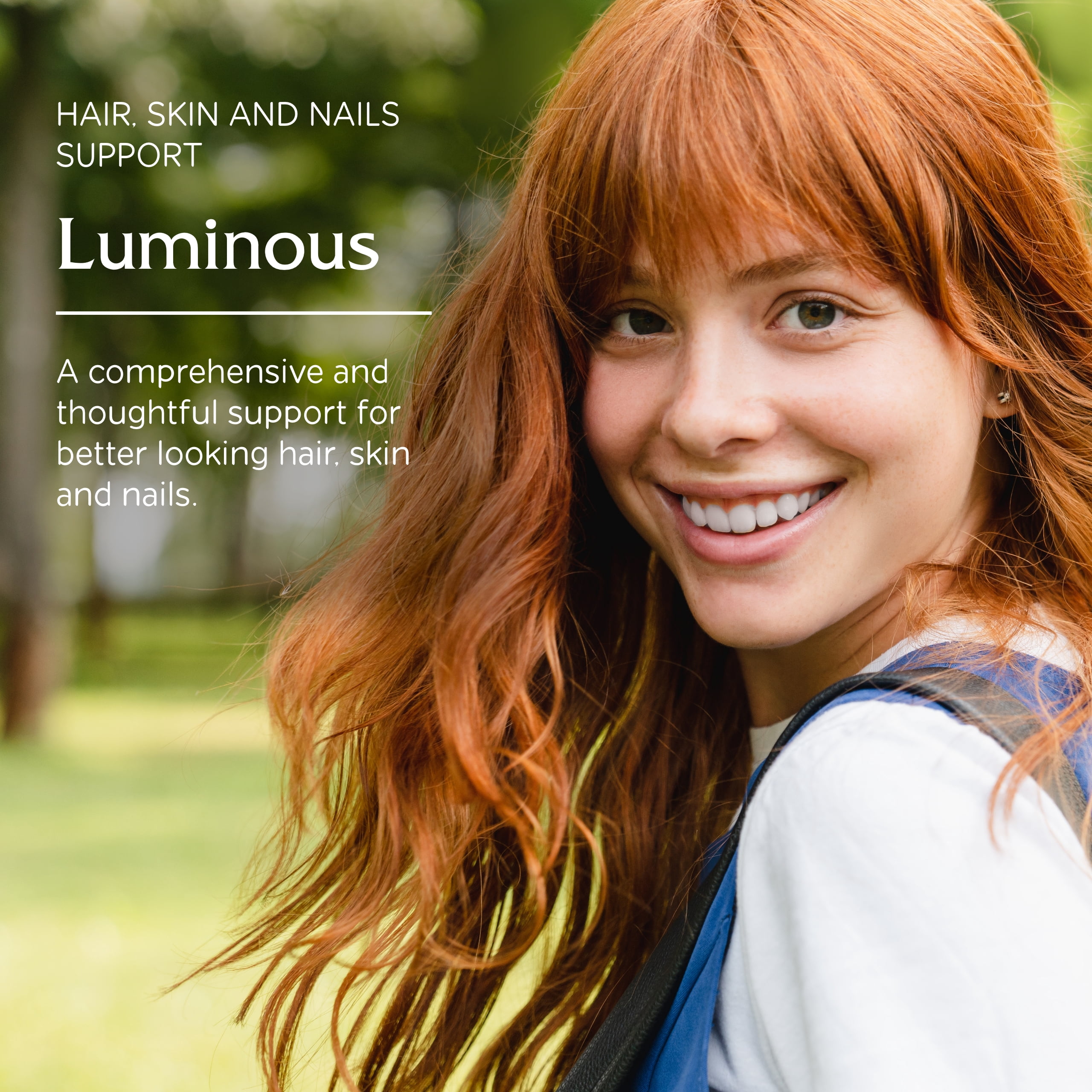 Vitanica Luminous, Hair, Skin and Nail Support, Vegan, 60 Capsules