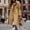 Khaki, variant on Pntutb Womens Autumn and Winter Lapel Woolen Cloth Coat Trench Jacket Long Overcoat Outwear