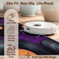 thumbnail image 6 of Design&I 8'x10' Washable Area Rug Cd Record Music Retro Groovy Swirl Border Tapete Redondo Wet Vinyl Refined for King Size Bedroom, Under Bed, Sleek Flatweave Pet Friendly, 6 of 7