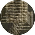 thumbnail image 1 of Ahgly Company Indoor Round Abstract Brown Modern Area Rugs, 8' Round, 1 of 4