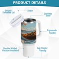 thumbnail image 4 of 40 Oz Car Handle Water Bottle Water Cup Water Bottle Water Jug Coffee Cup Travel Water Bottle Autumn Mount Fuji, 4 of 8