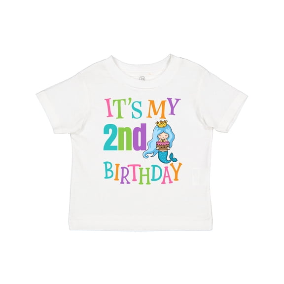 Inktastic Its My 2nd Birthday 2 Year Old Girl Mermaid Girls Toddler T-Shirt