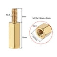 thumbnail image 3 of Uxcell Brass M2.5 13mm+6mm Male-Female Hex Standoff 50 Pack, 3 of 5