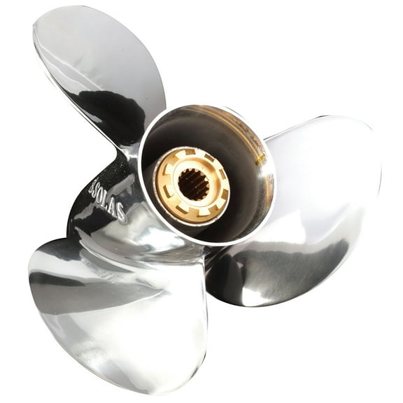 New Stainless Steel Propeller Compatible With Yamaha Vmax Sho 15 Spline 115 2016-2021 By 688-45932-60-00 688-45932-60-98 Mar-Pntn3-V4-13 Diameter 13.75" x 13" Pitch x 15-Spline 3