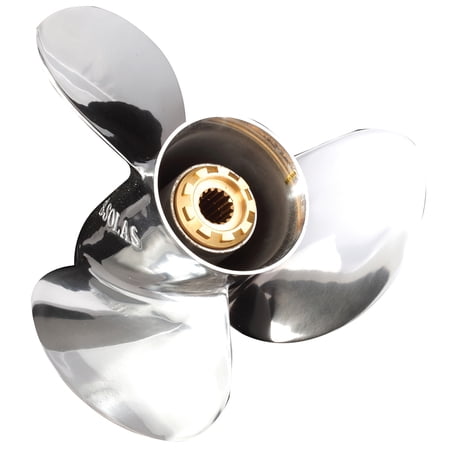 New Stainless Steel Propeller Compatible With Nissan/Tohatsu Md90A Tldi 15 Spline 90 2001-2002 By 688-45932-60-00 688-45932-60-98 688-45978-60-98 Pt70115P15 Diameter 13.5" x 15" Pitch x 15-Spline 3 RH